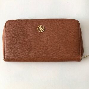 Adrienne Vittadini Brown Leather Wallet